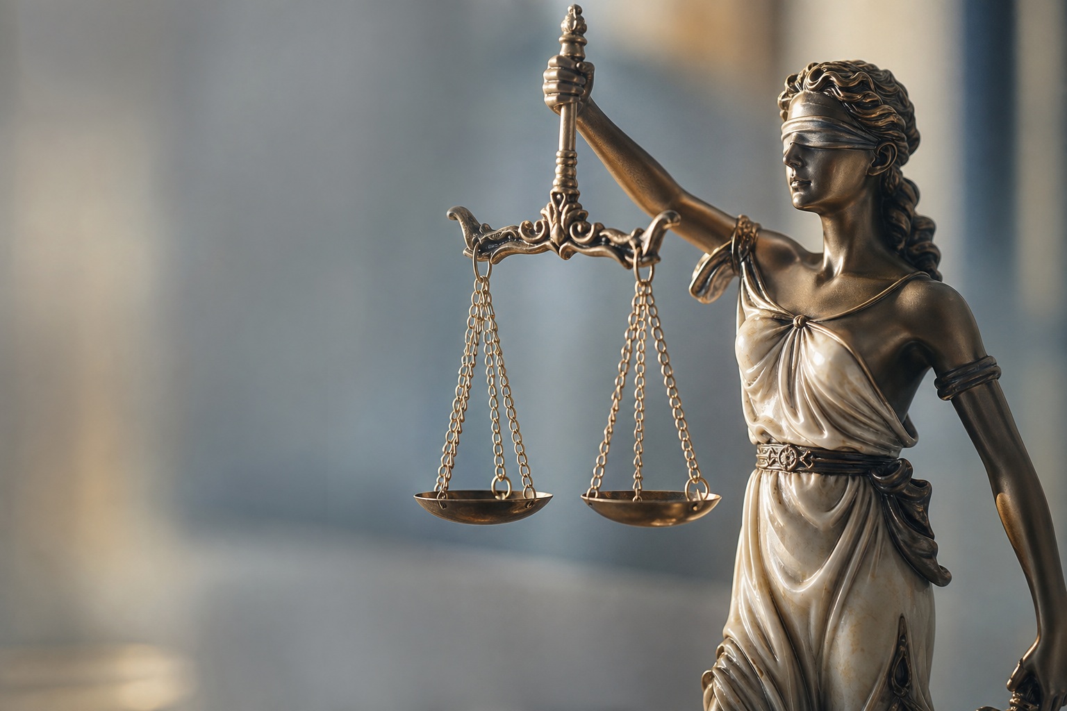 Lady Justice holding scales.